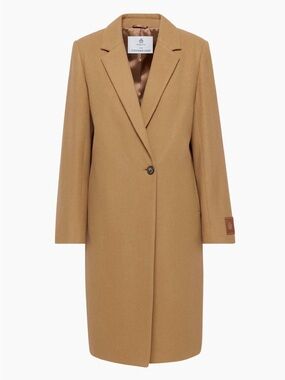 Aritzia Babaton The Stedman Coat Virgin Wool Camel Coat